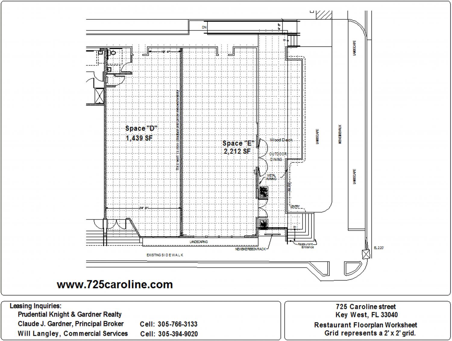 Restaurant Floorplan with Grid